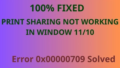 How To Solved operation could not be completed error 0x00000709 Fix windows 11 & 10