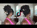 TRYING TIK TOK LOC STYLES | claw clip aesthetic