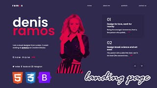 Convert UI Design to HTML, CSS Using Bootstrap 5 | Responsive Portfolio Landing Page Website