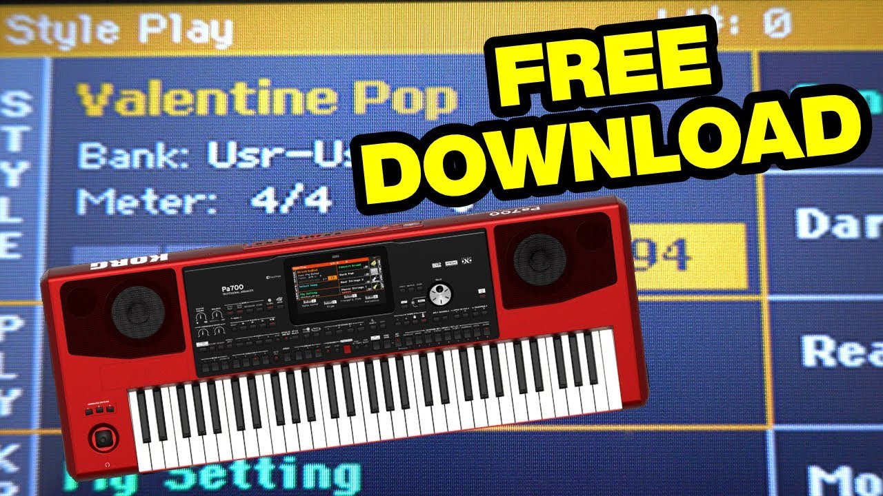 FREE KORG STYLE DOWNLOAD - PA700 PA1000 PA4X - YouTube