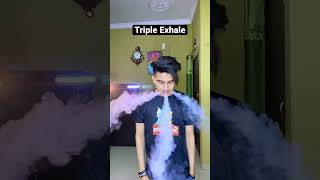 Triple exhale smoke tricks by bgod #shorts