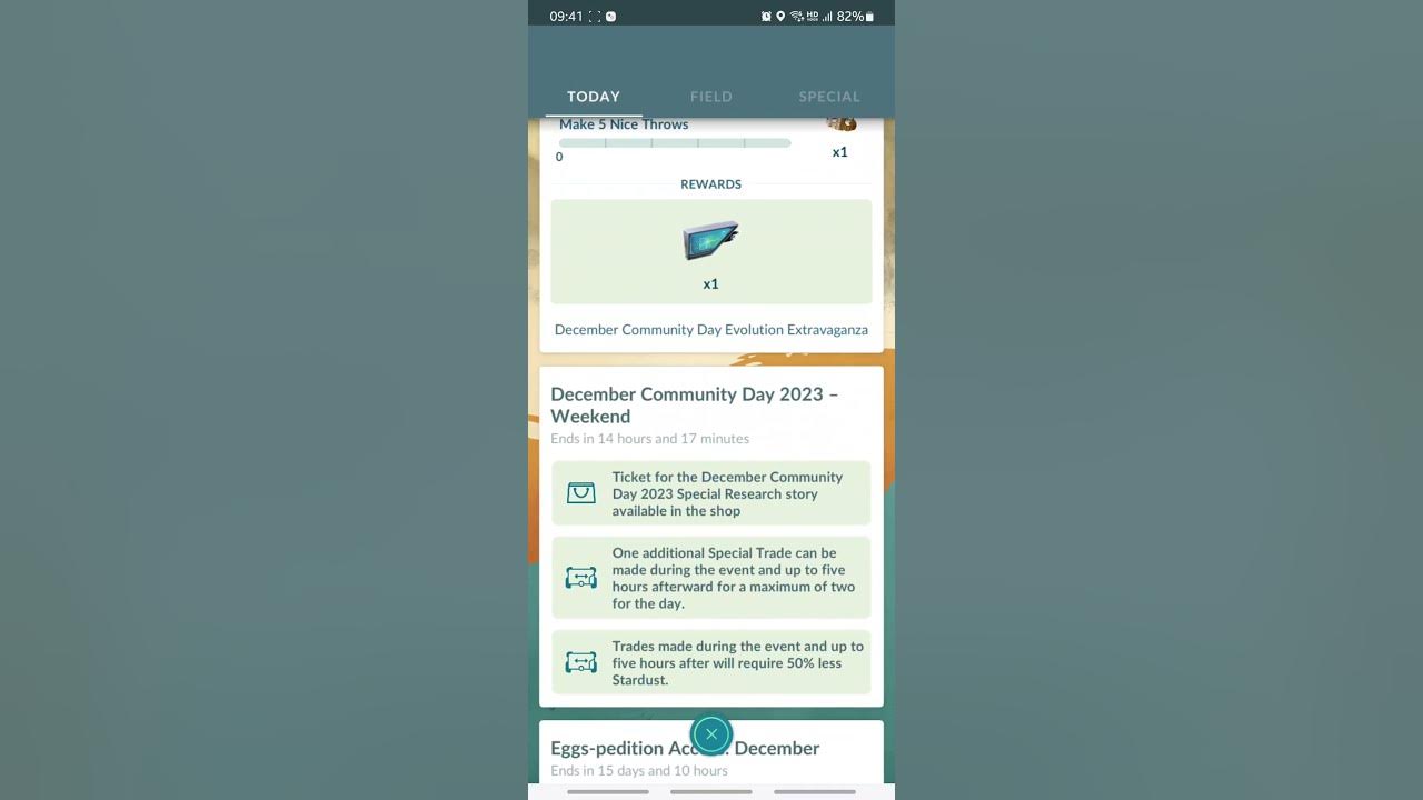 Timed research "December Community Day" has started YouTube