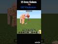 100 Vindicators Vs 15 Golem  battle 😱🔥 #minecraft #gaming #viral