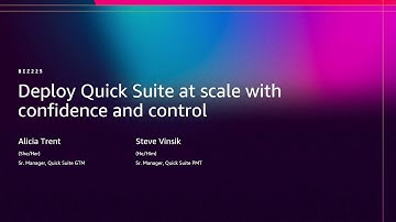 AWS re:Invent 2025 - Deploy Quick Suite at scale with confidence and control (BIZ225)