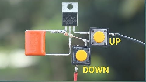 MOSFET voltage regulator, adjustable with push buttons