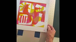 Silkscreen Monoprinting with acetate stencils