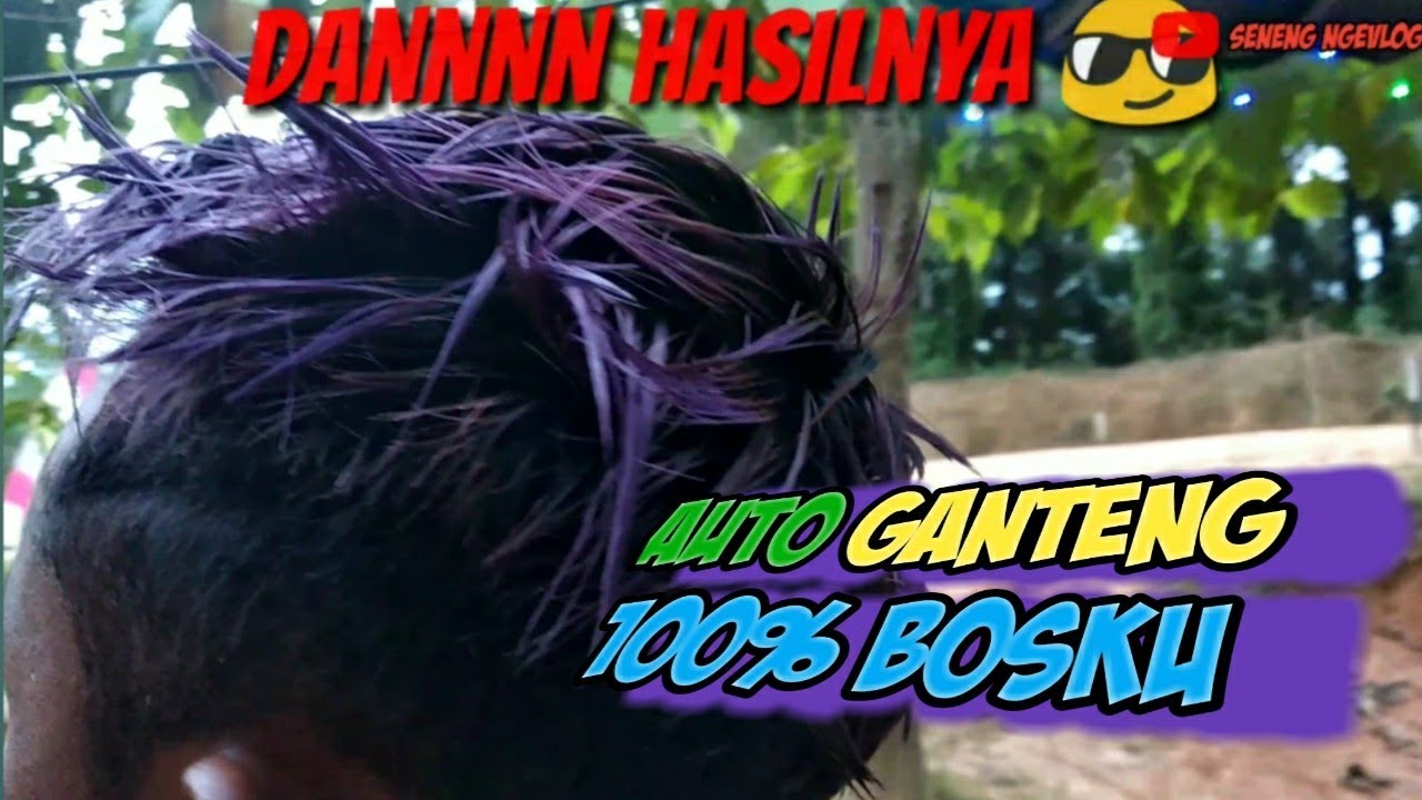 Tutorial Semir rambut menjadi warna UNGU JANDA  Vlog 1 