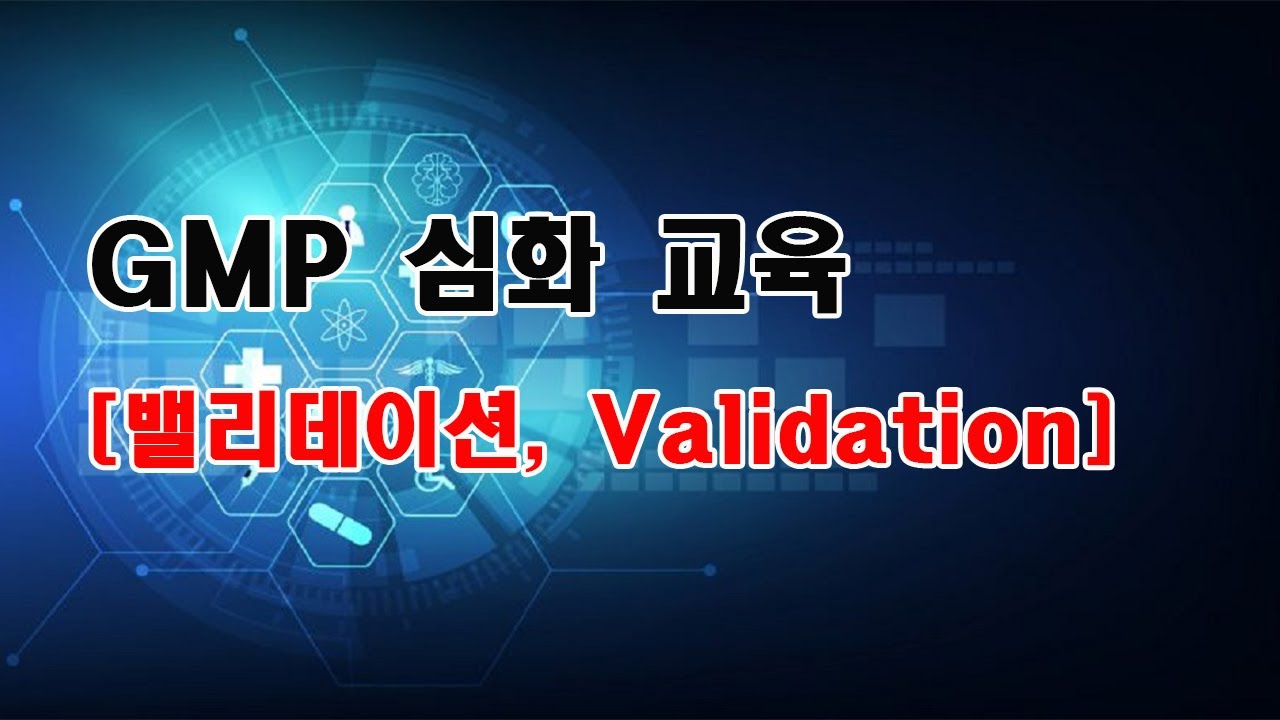 [GMP 교육] 밸리데이션