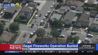 Illegal fireworks operation busted in Azusa