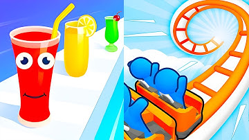 Juice Run VS Runner Coaster - SpeedRun Gameplay Walkthrough (Android,iOS) NEW UPDATE Ep 1