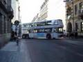 Neoplan Jumbocruiser N138 turn out a small street