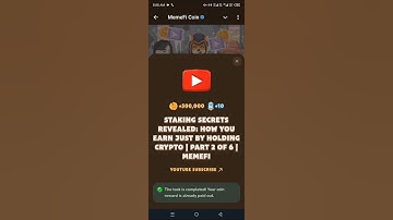 Staking Secrets Revealed: How You Earn Just by Holding Crypto | Part 2 of 6 | MemeFi
