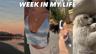 WEEK IN MY LIFE IN CHARLESTON | pilates, apt flooding from, beach shoot for necklace, wine night
