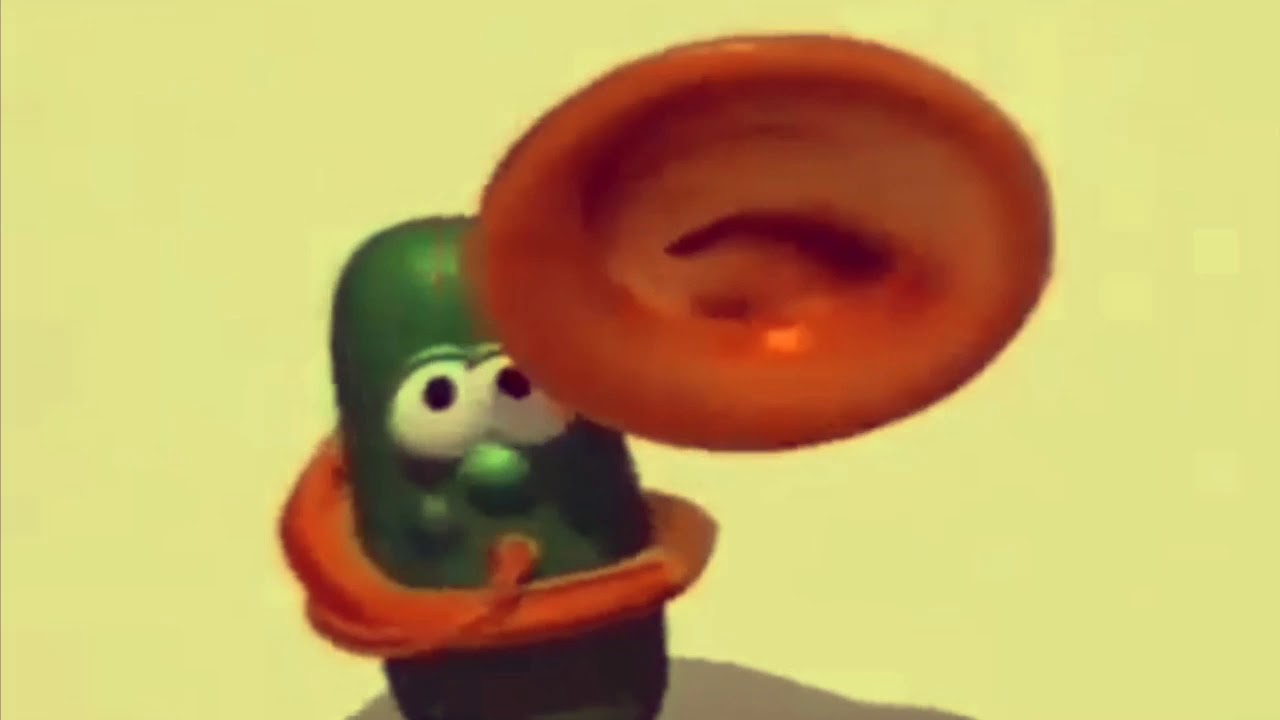 that pickle from veggietales playing a tuba to a jazzy beat YouTube