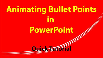Animating Bullet Points in PowerPoint (Quick Tutorial)