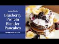 Super Easy Blueberry Protein Blender Pancakes | Gluten-free + Vegan