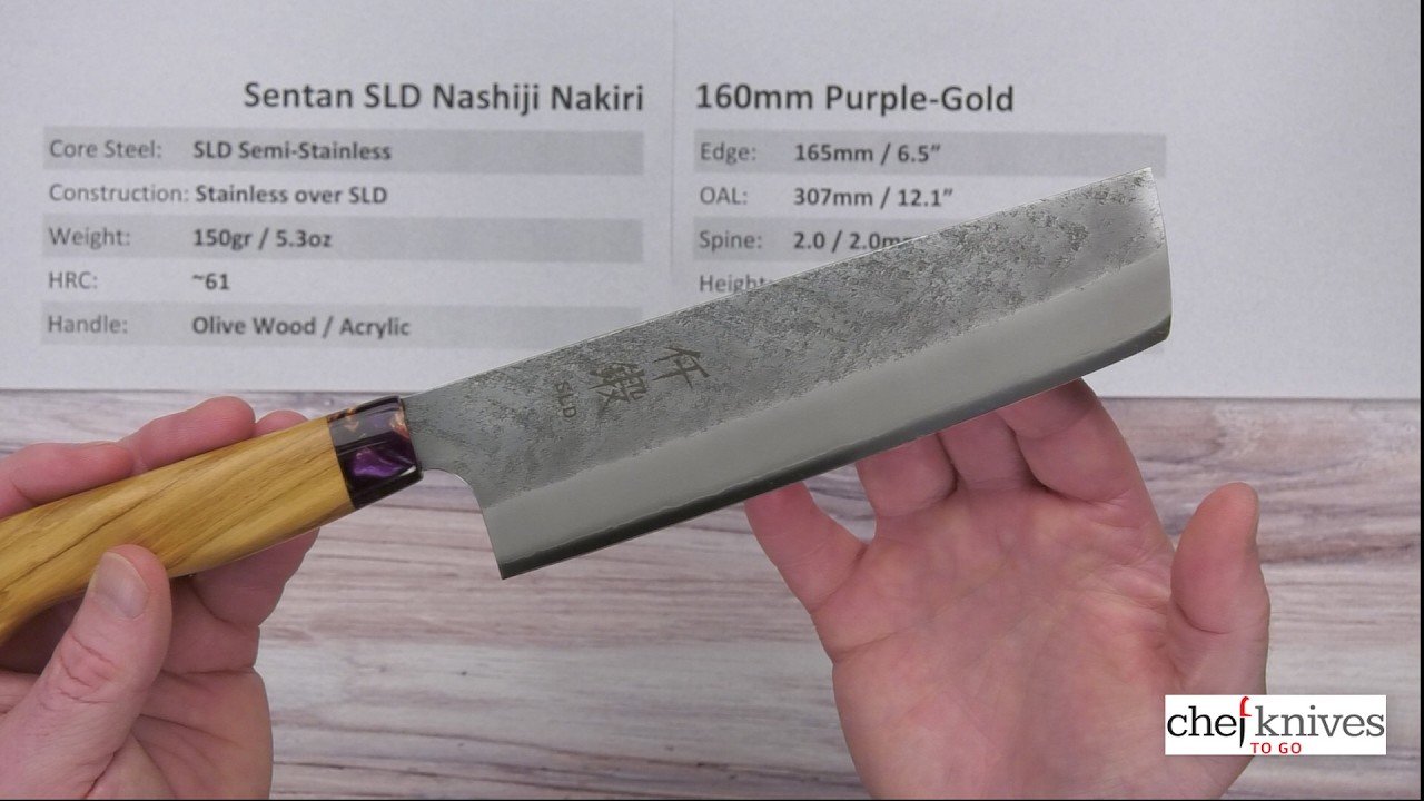 Sentan SLD Nashiji Nakiri 165mm Green|Chef Knives To Go