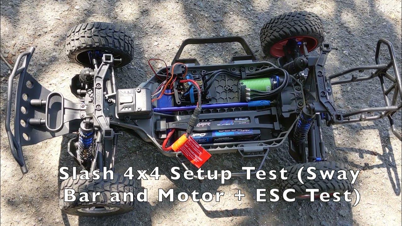Traxxas Slash 4x4 Setup Test Sway Bar + SW4 3800kv Combo Test YouTube