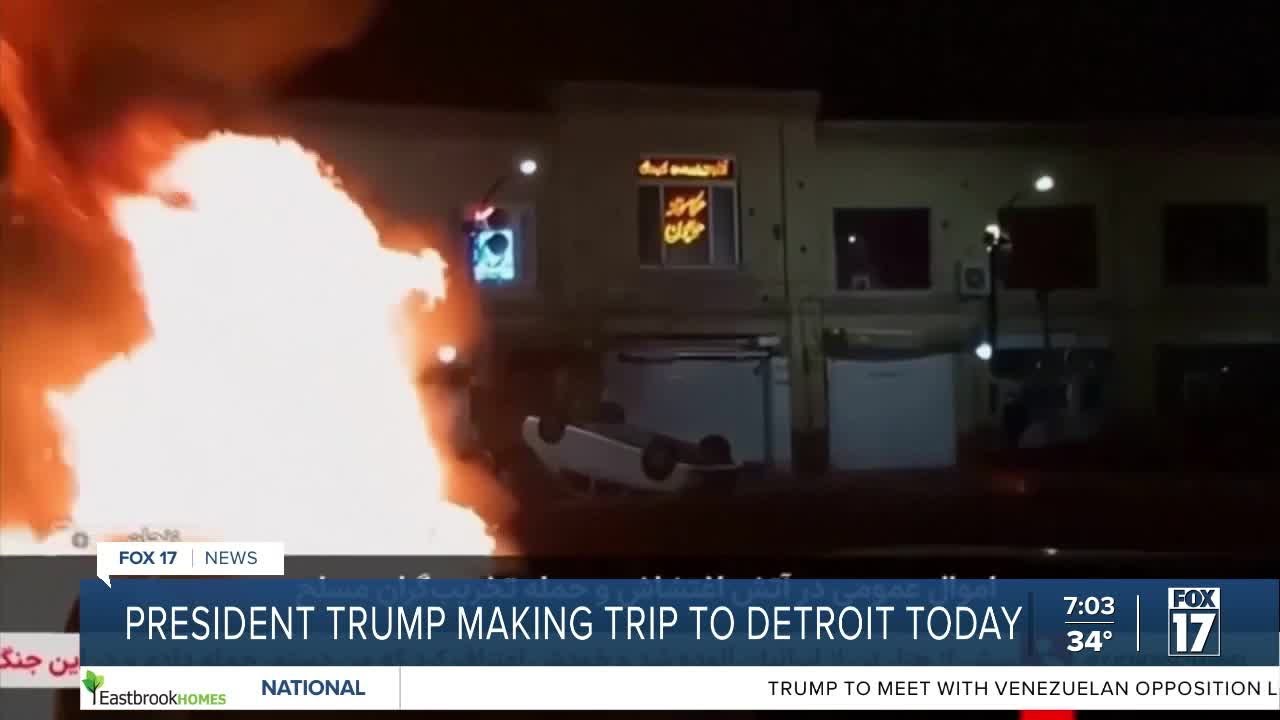 Trump visits Michigan Ford plant, speaks to Detroit Economic Club