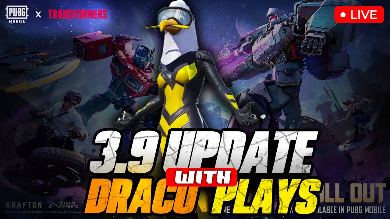 3.9 Update with Draco Plays😍PUBG MOBILE LIVE💖