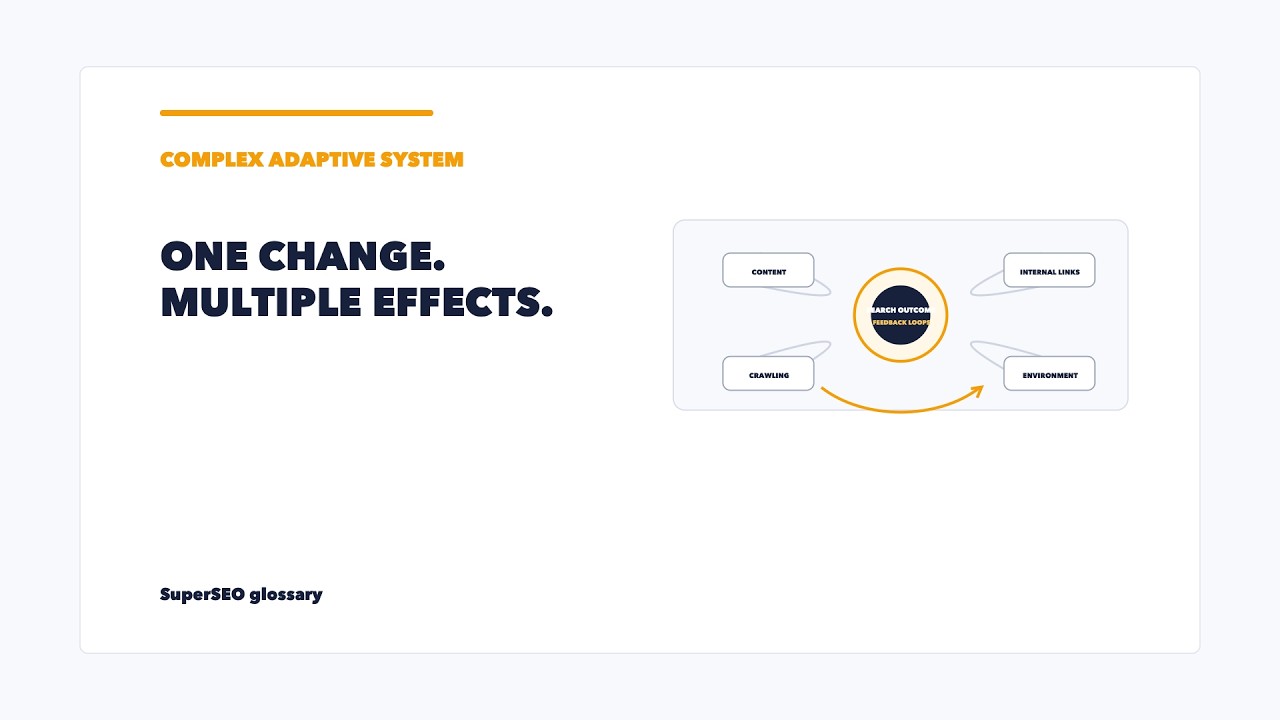 Complex adaptive system: why one SEO change does not prove one cause