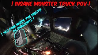 💥🔥 MONSTER TRUCK freestyle in the mouth of SHARKBITE 360 camera 💥🔥  #4k #gopro #monstertruck