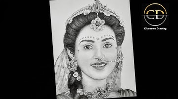 How to draw "Radha" (step by step) Pencil Drawing // One Pencil Drawing  (2B)  Easy Drawing Tutorial