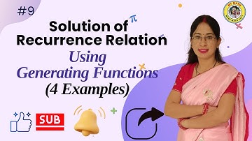 9. Solve recurrence relation by Generating Function || Generating Function #generatingfunction