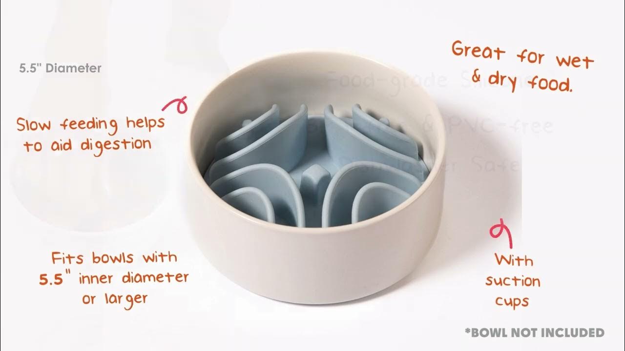 Good Vibes: Silicone Bowl Insert to Make Any Bowl A Slow Feeder &  Enrichment Mat For Cats & Dogs – Awoo