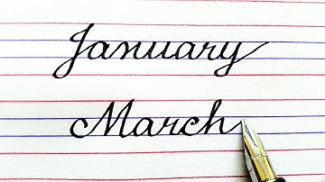 How to write Months of the year with Spellings, Cursive, UKG CBSE ICSE , January February