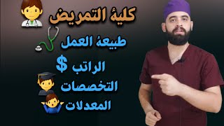 كلية التمريض كل شي عن دراسة التمريض الراتب و المعدلات المطلوبة و التخصصات وطبيعة العمل ونضام التدريس