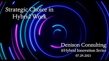 #HybridInnovationSeries: Strategic Choice in Hybrid Work