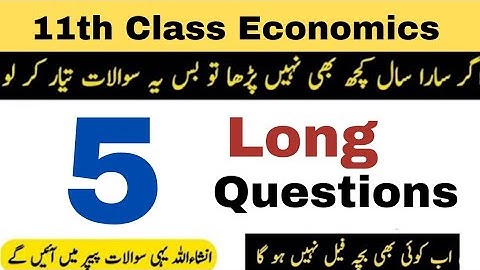 1st year Economics Most important long Questions guess 2023