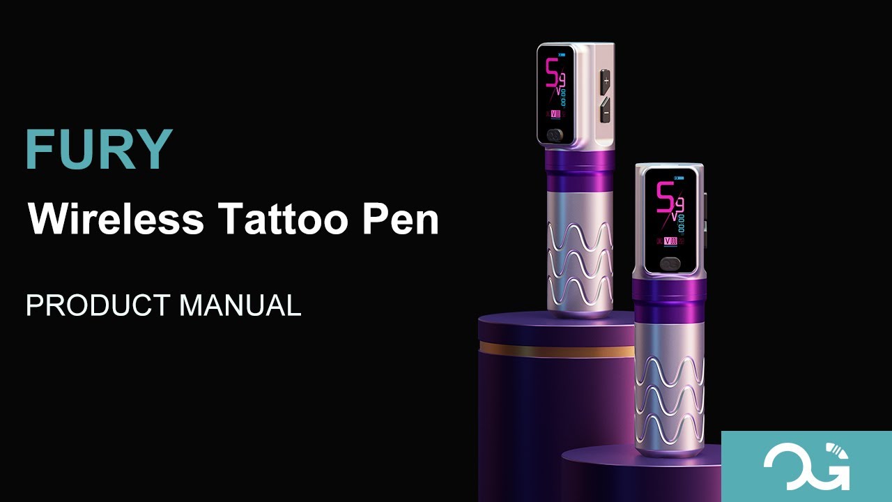 OG PRODUCE PIONEER-FURY 1.47-inch Color Screen Wireless Tattoo Pen