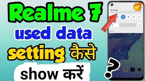 Realme 7 mein Used data Show kaise kare | How to show daily Data Usage in Realme 7 | Realme 7 usage