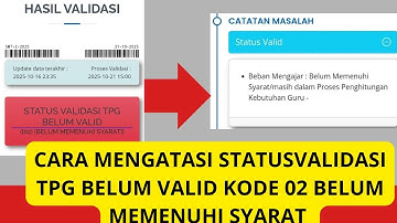 SOLUSI MENGATASI STATUS VALIDASI INFO GTK BELUM VALID KODE 02 BELUM MEMENUHI SYARAT