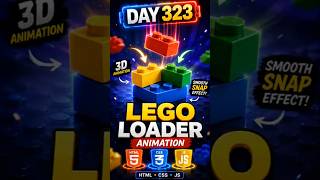 LEGO Loader Animation Tutorial | HTML CSS | #shorts #coding #cssanimation #tutorial