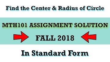 MTH101 Assignment Solution Fall 2018
