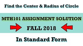 MTH101 Assignment Solution Fall 2018