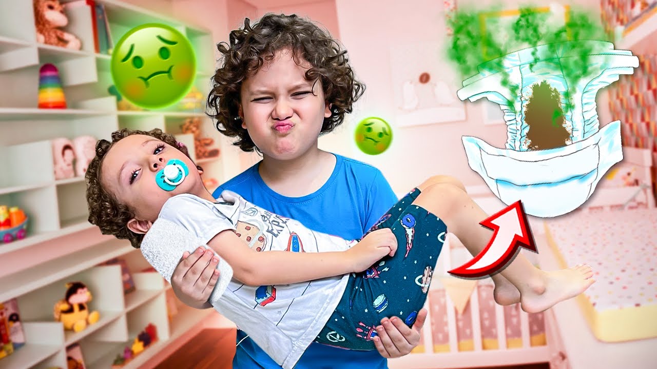 CADU finge ser babá por um dia de bebê de verdade 👶 ( Pretend to play nanny)