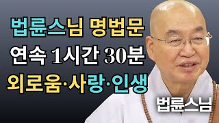 법륜스님 명법문 1시간 30분 연속🙏 외로움·사랑·인생의 지혜 한 번에! [명중명💡]
