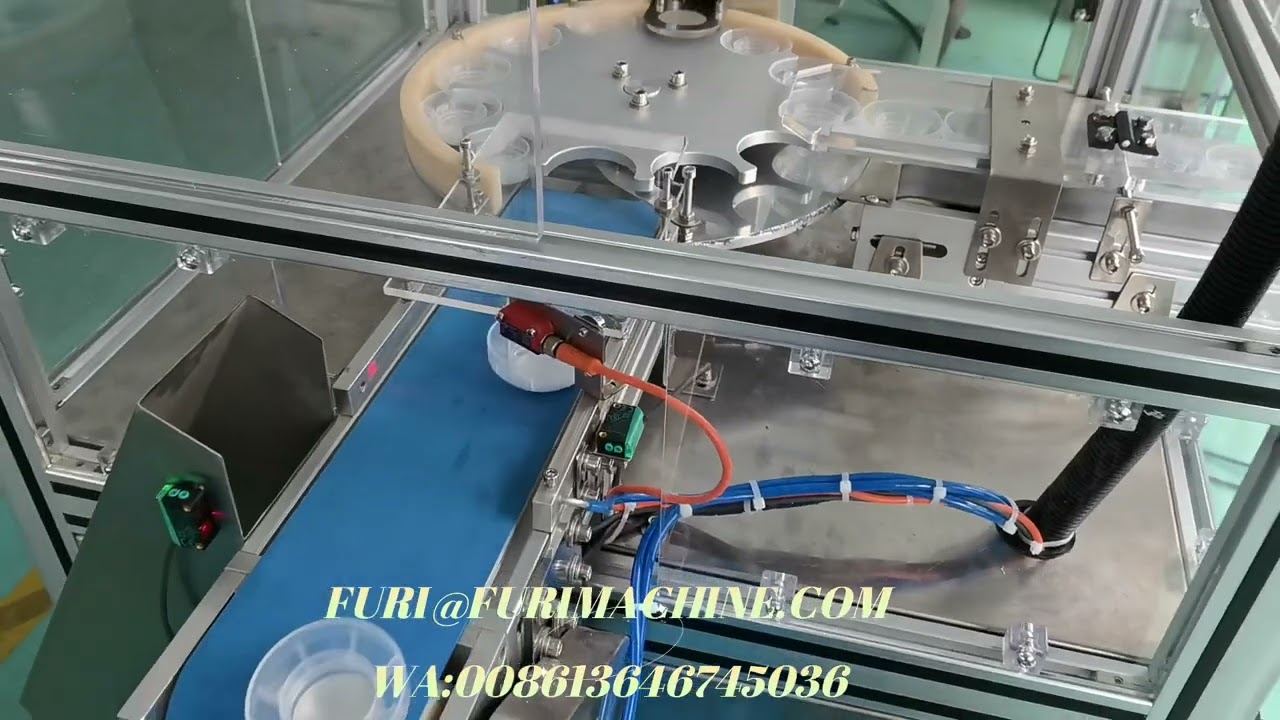 Cap tapper closure wadding foil inserting lining machine