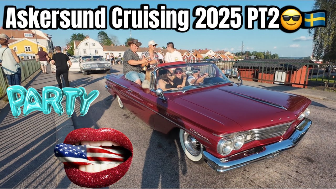 Askersund Cruising 2025 PT2😎🇸🇪 - Mer bilar,högre volym och mer party🥳🥳
