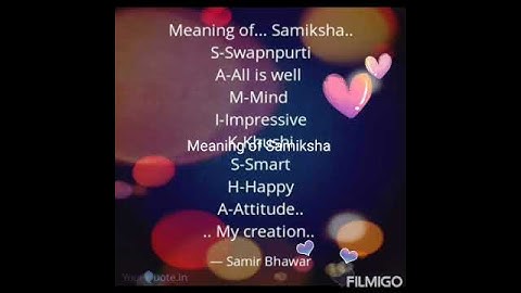 Meaning of Samiksha
