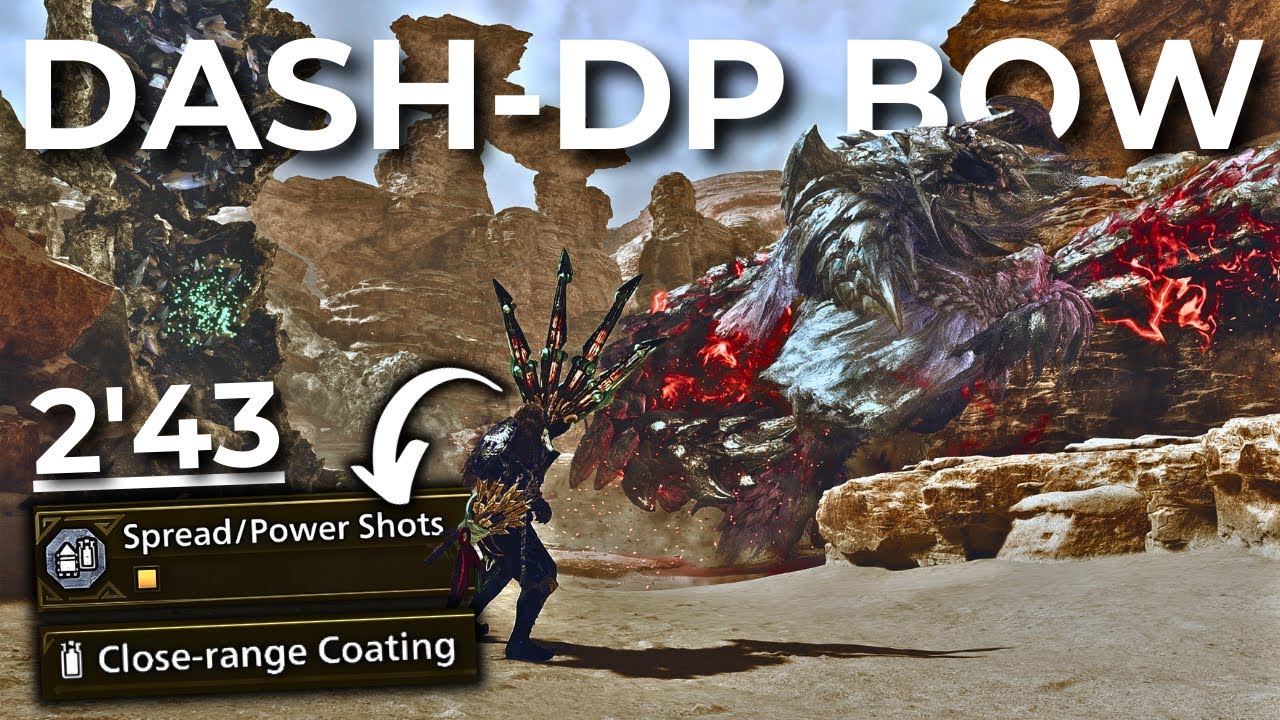 Abusing Dragon Piercer with Dash Dancing bow build in Monster Hunter Wilds Abusing Dragon Piercer with Dash Dancing bow build in Monster Hunter Wilds