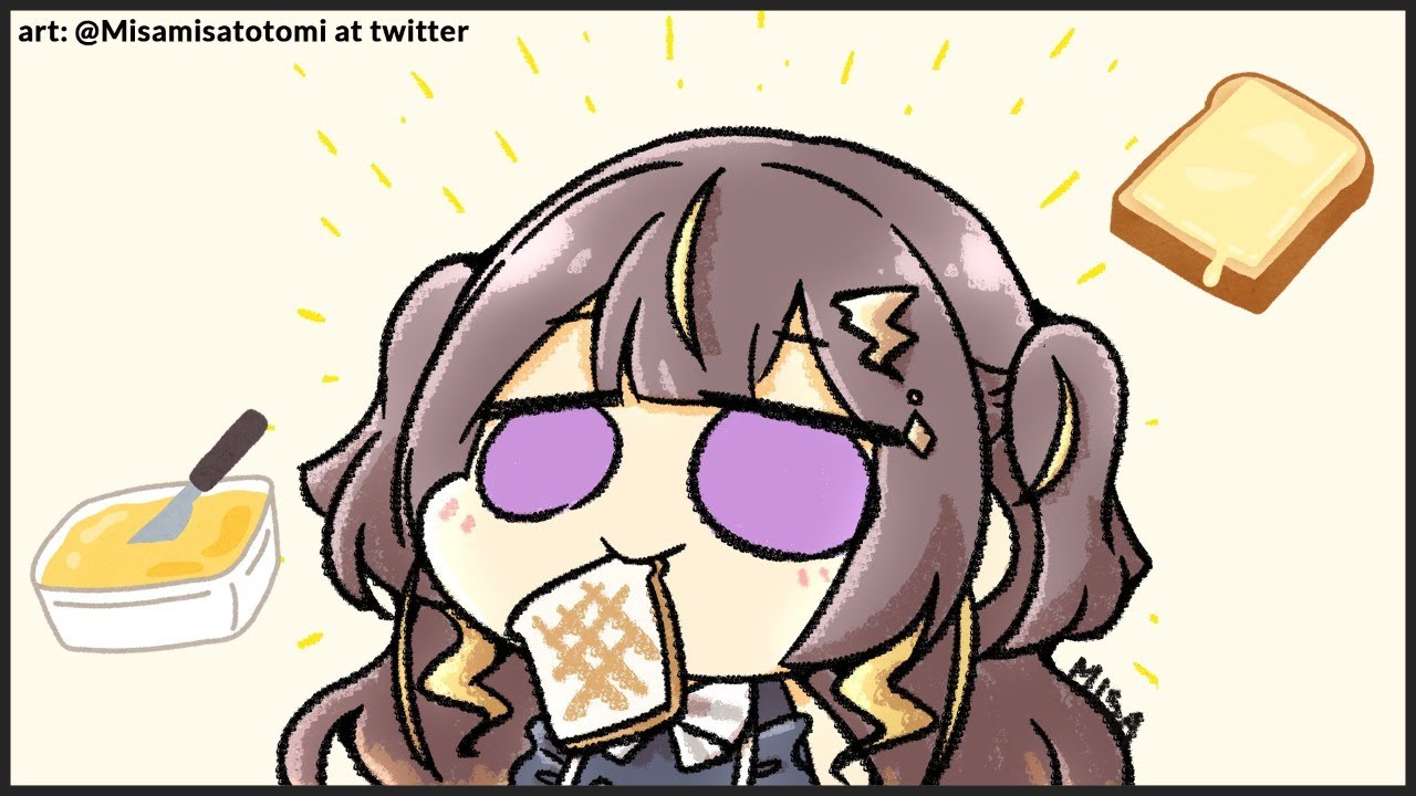 【Yonakatsu】anime girl eatin toast【hololive Indonesia 2nd Generation】