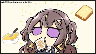 【Yonakatsu】anime girl eatin toast【hololive Indonesia 2nd Generation】