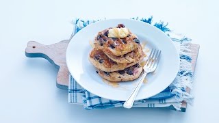Fluffy wholegrain blueberry pancakes – Savory