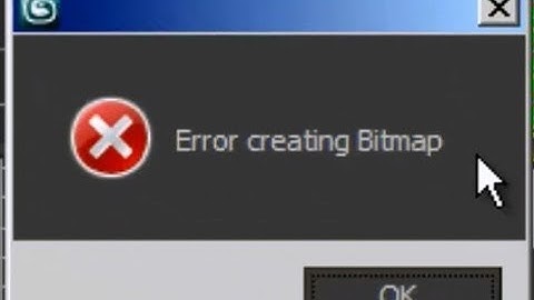 How to fix "Error Creating Bitmap" 3ds max