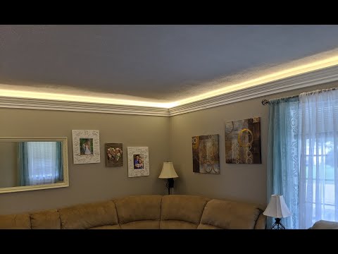 Living Room Upgrades with LED Cove Lighting